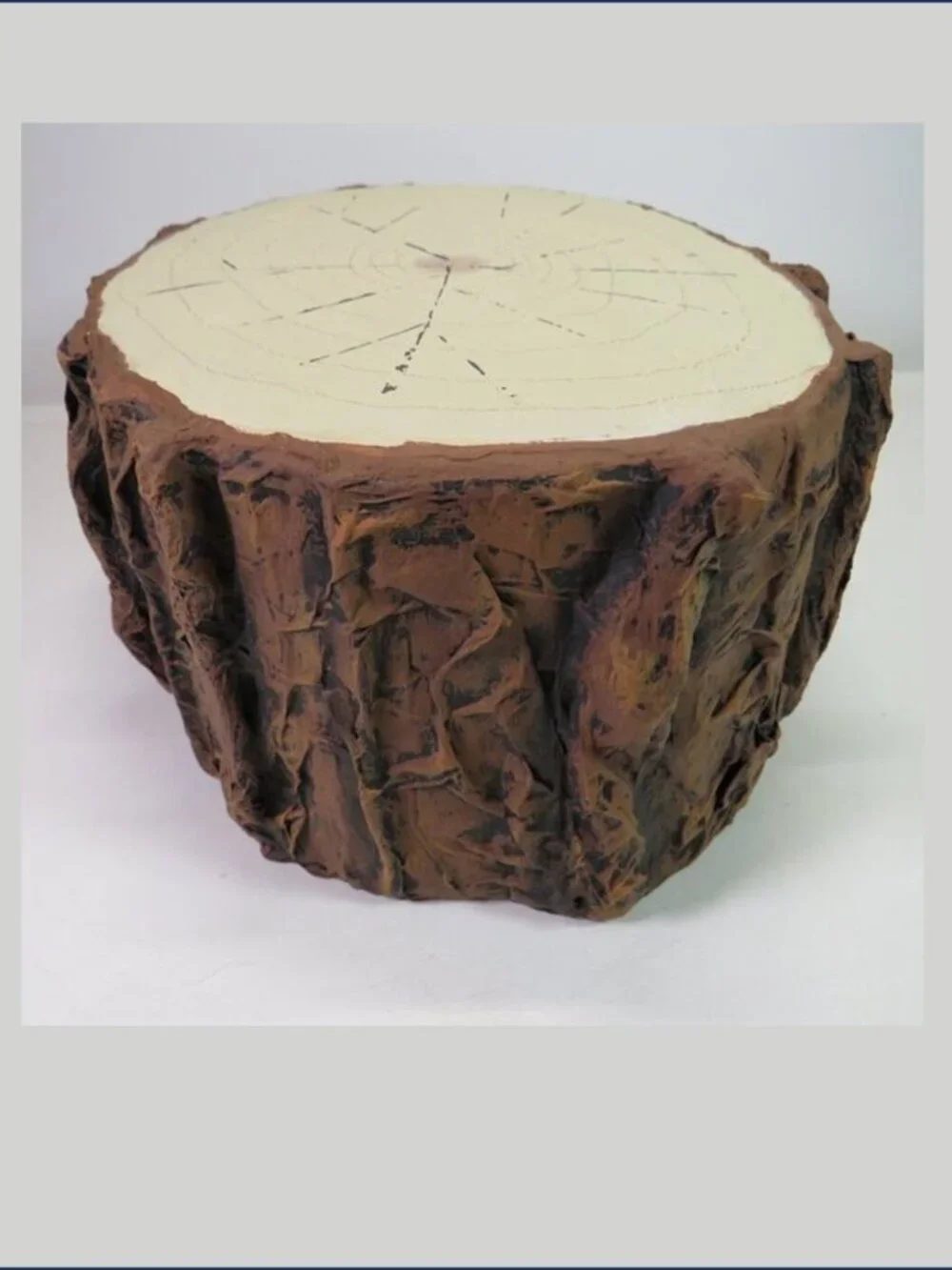 Handcrafted Rustic Tree Log Trunk Display Riser Woodland Faux Stump Decor Stand